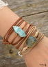 Boho Bracelet, Wrap Rope Bracelet Labradorite